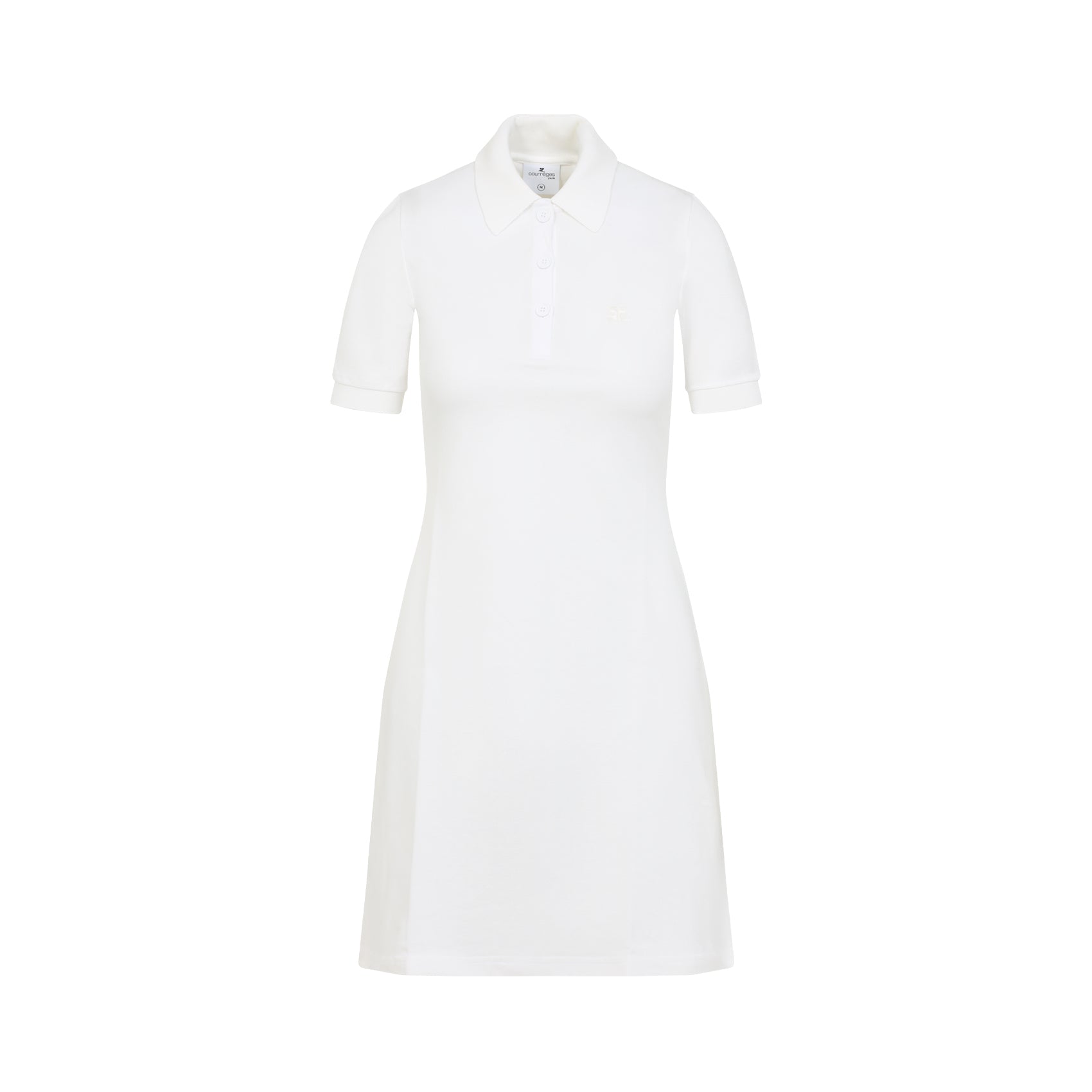 Piqué Polo Dress White Cotton