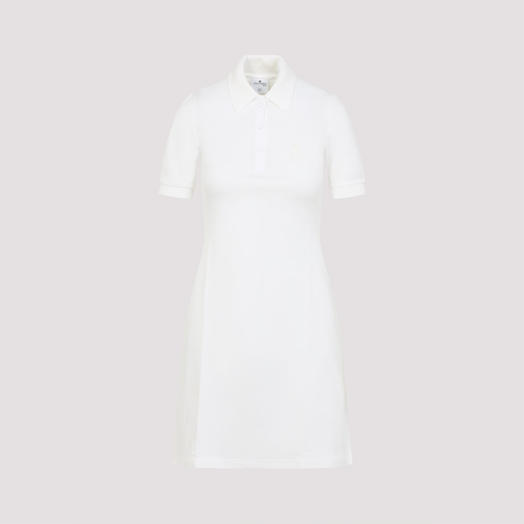 Piqué Polo Dress White Cotton