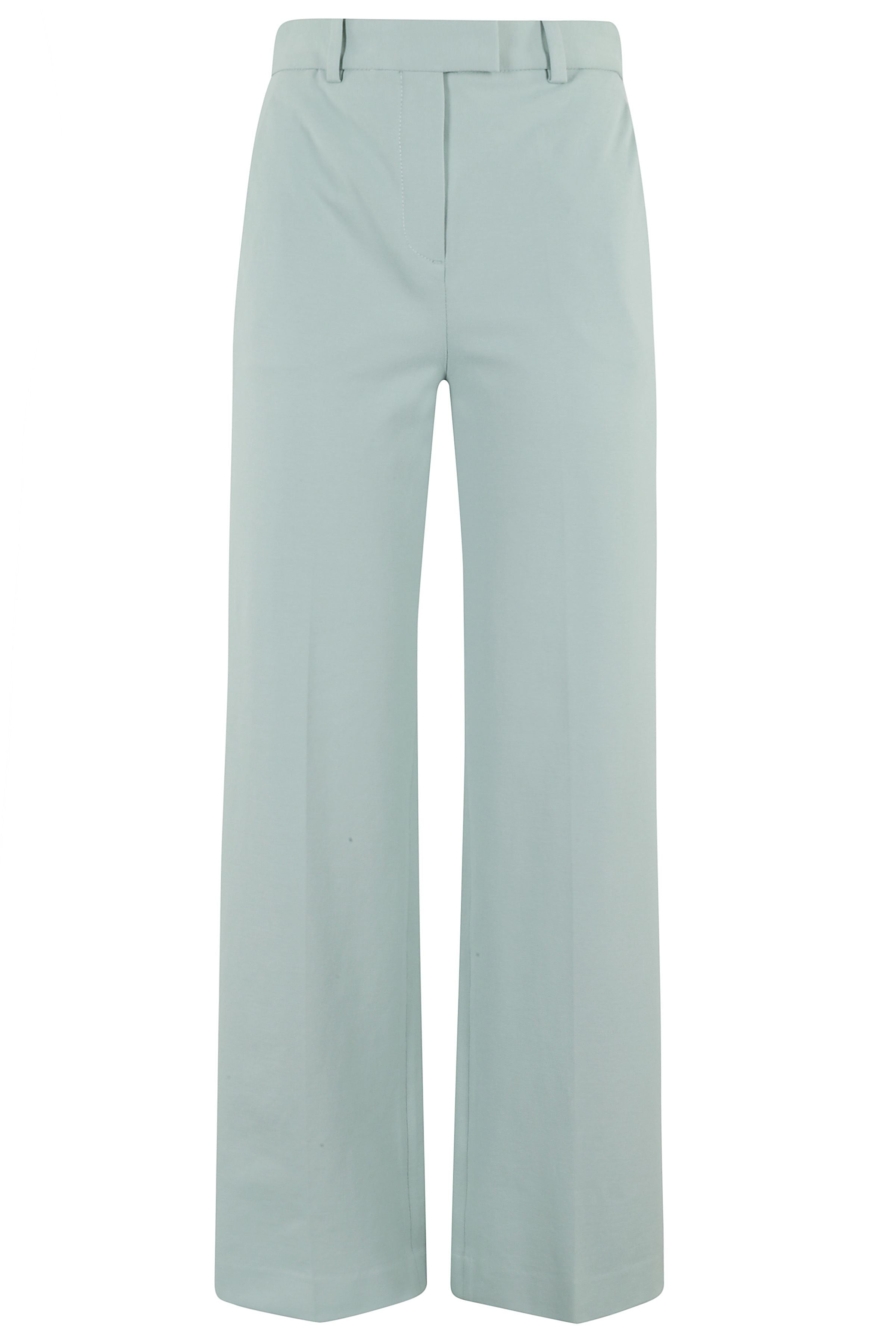 Pant Piquet Green Cotone Elastan Pantaloni