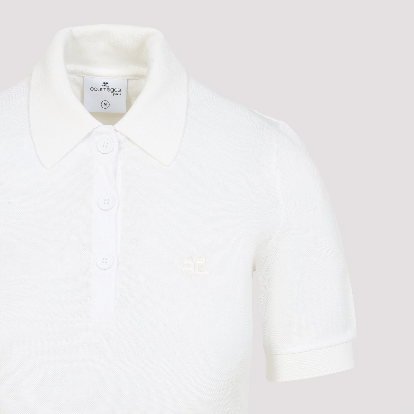 Piqué Polo Dress White Cotton