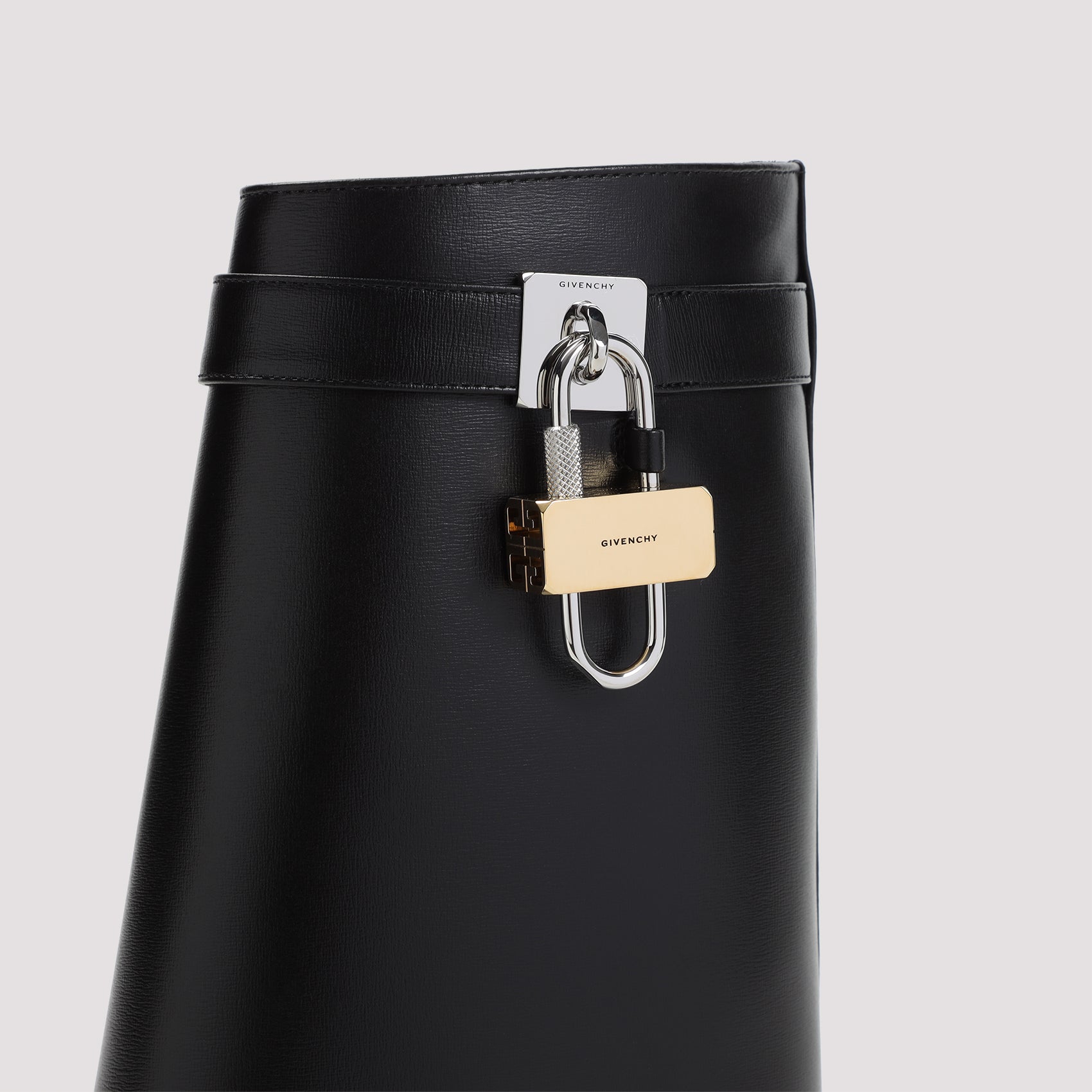Shark Lock Pant 90 Ankle Boots Black Calf Leather Shoe
