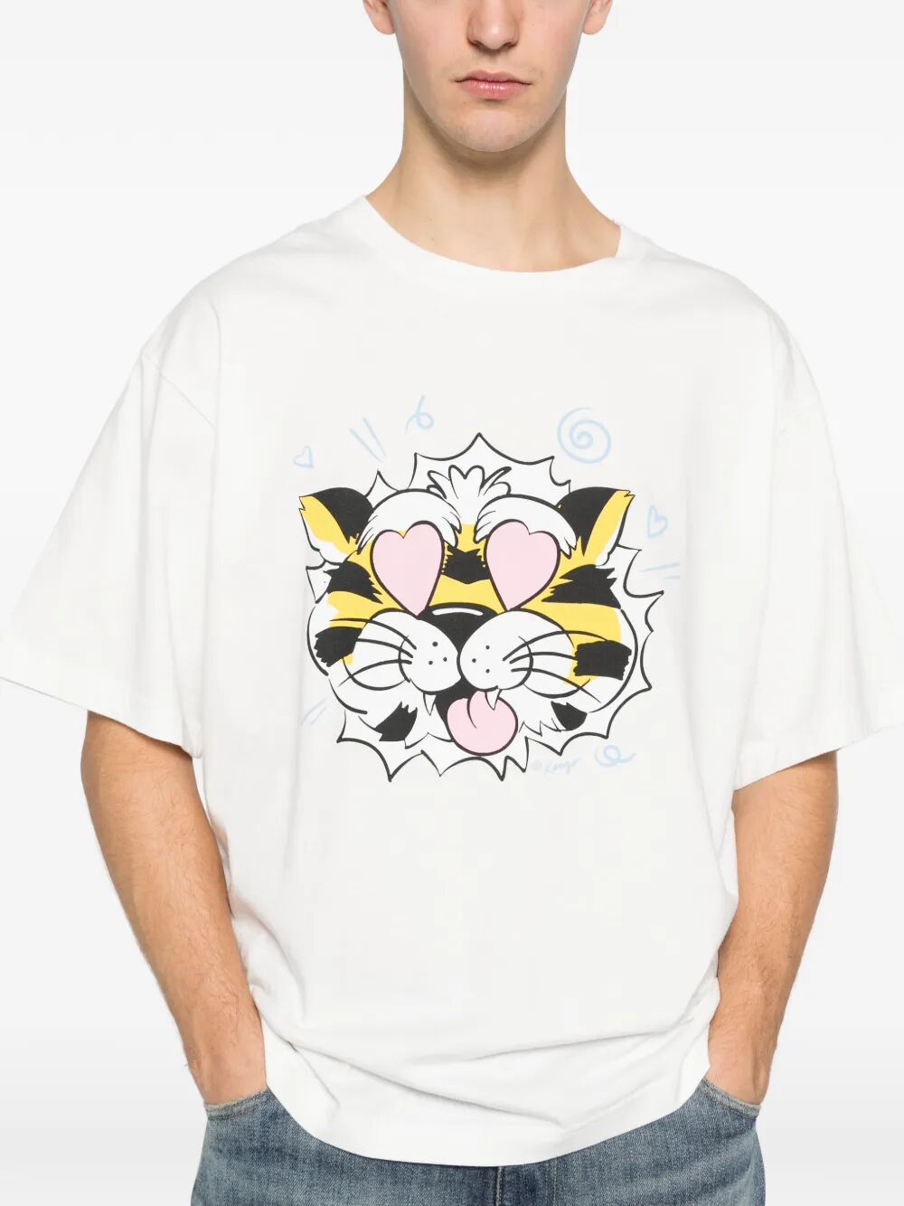 Oversize T-shirt White Cotton Tshirt
