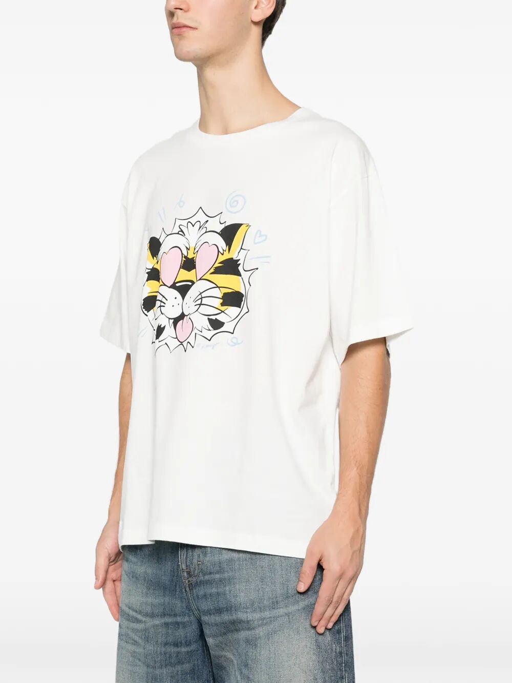 Oversize T-shirt White Cotton Tshirt