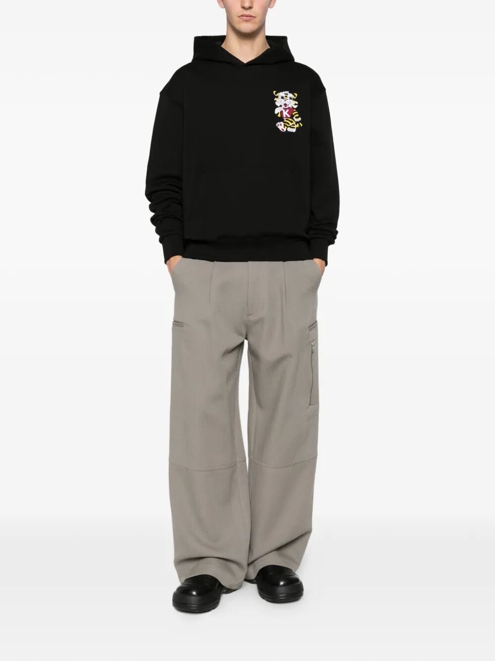 Hoodie Black Cotton Sweatshirt