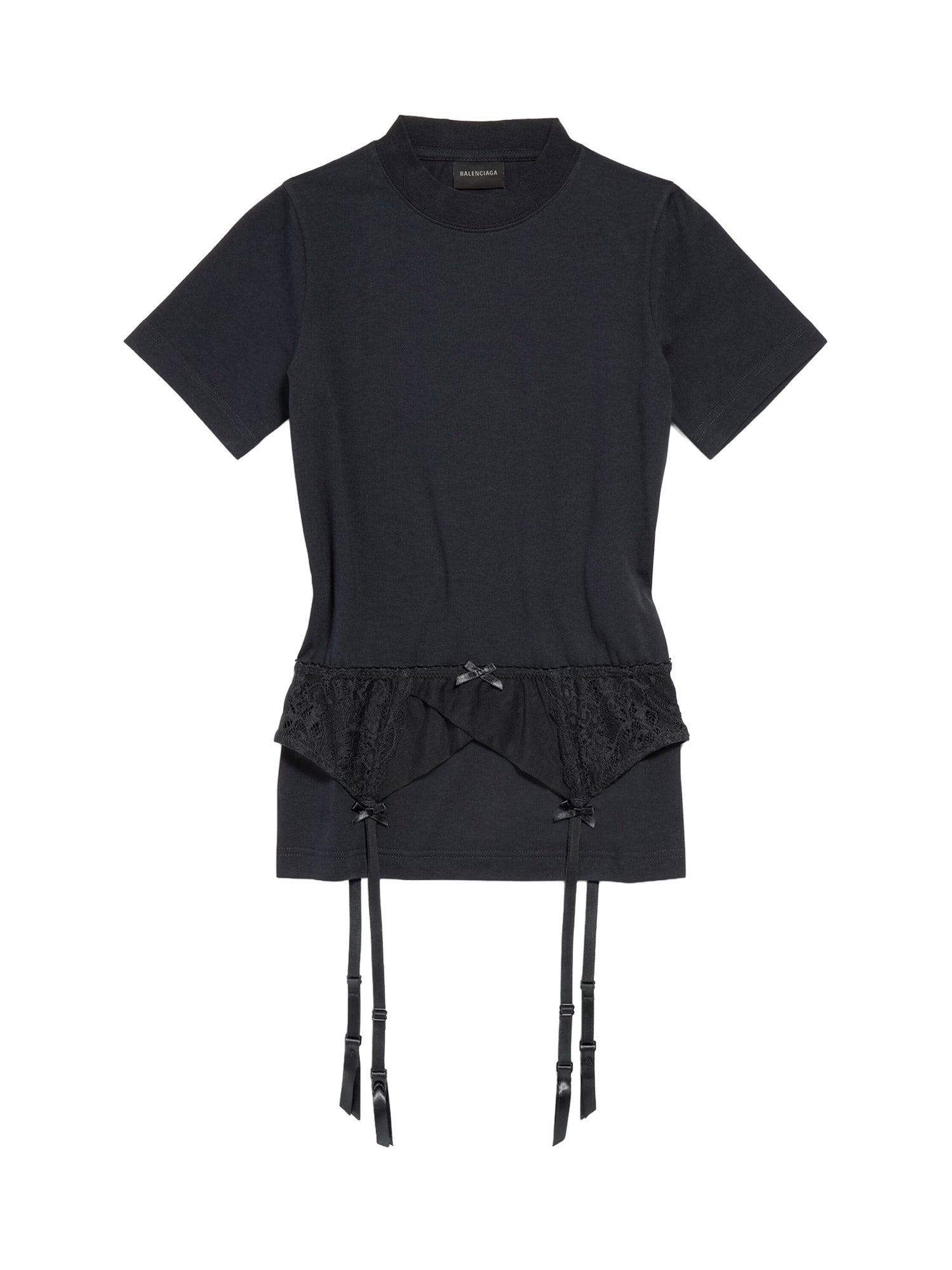 Balenciaga T-shirts and Polos Faded Black Cotone Elastan