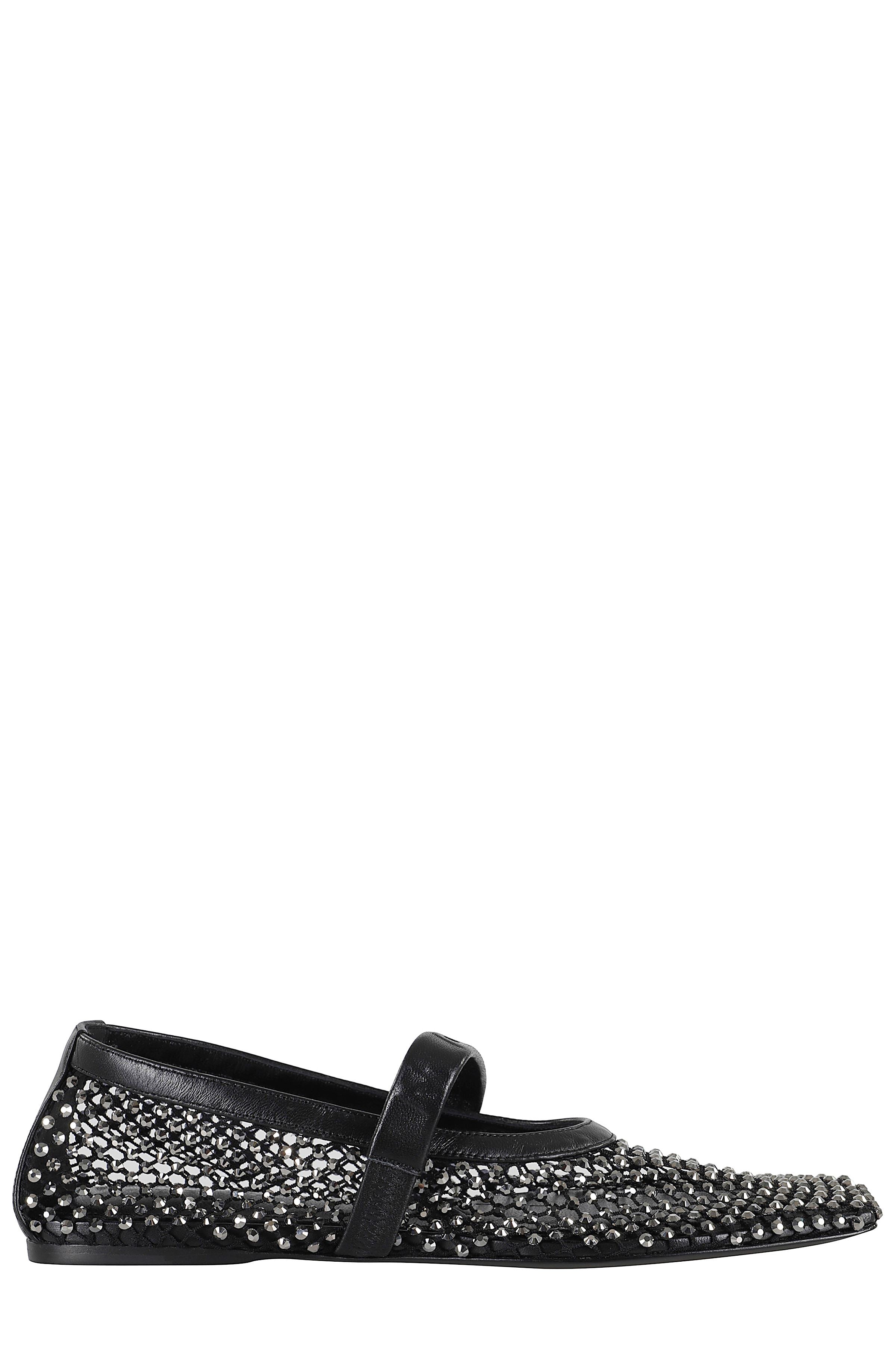Mary Jane Shoe Black Cotone Elastan Calzature