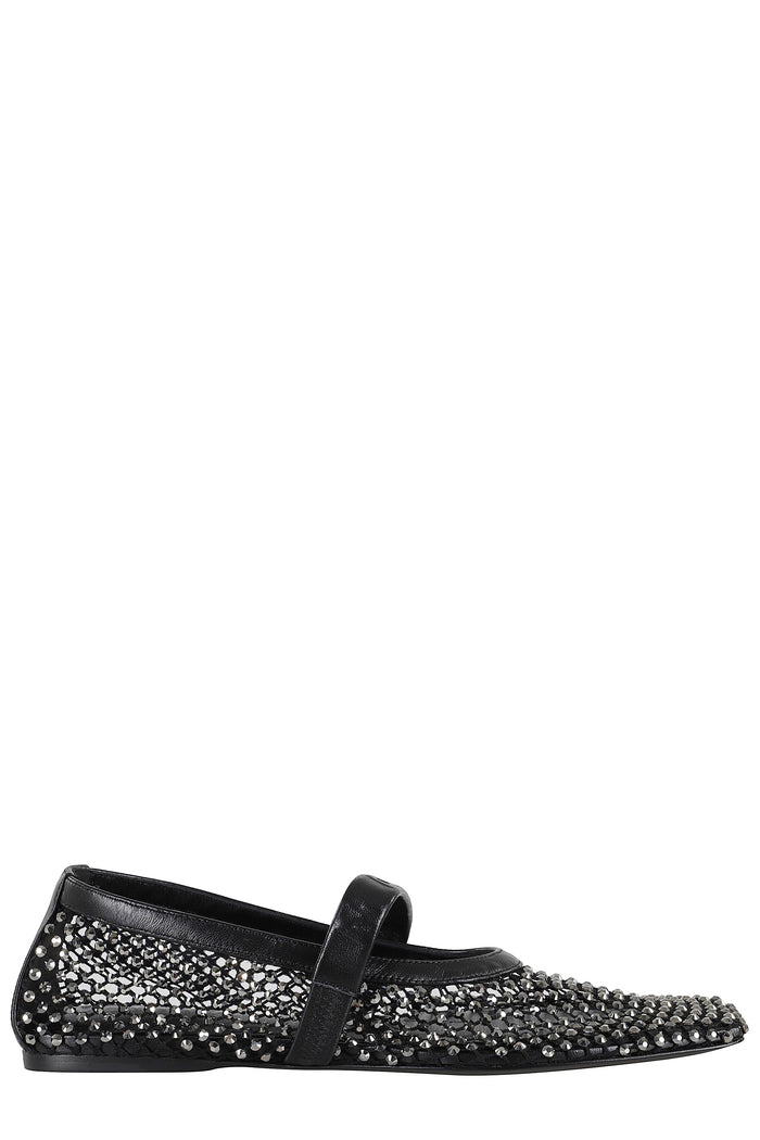 Mary Jane Shoe Black Cotone Elastan Calzature