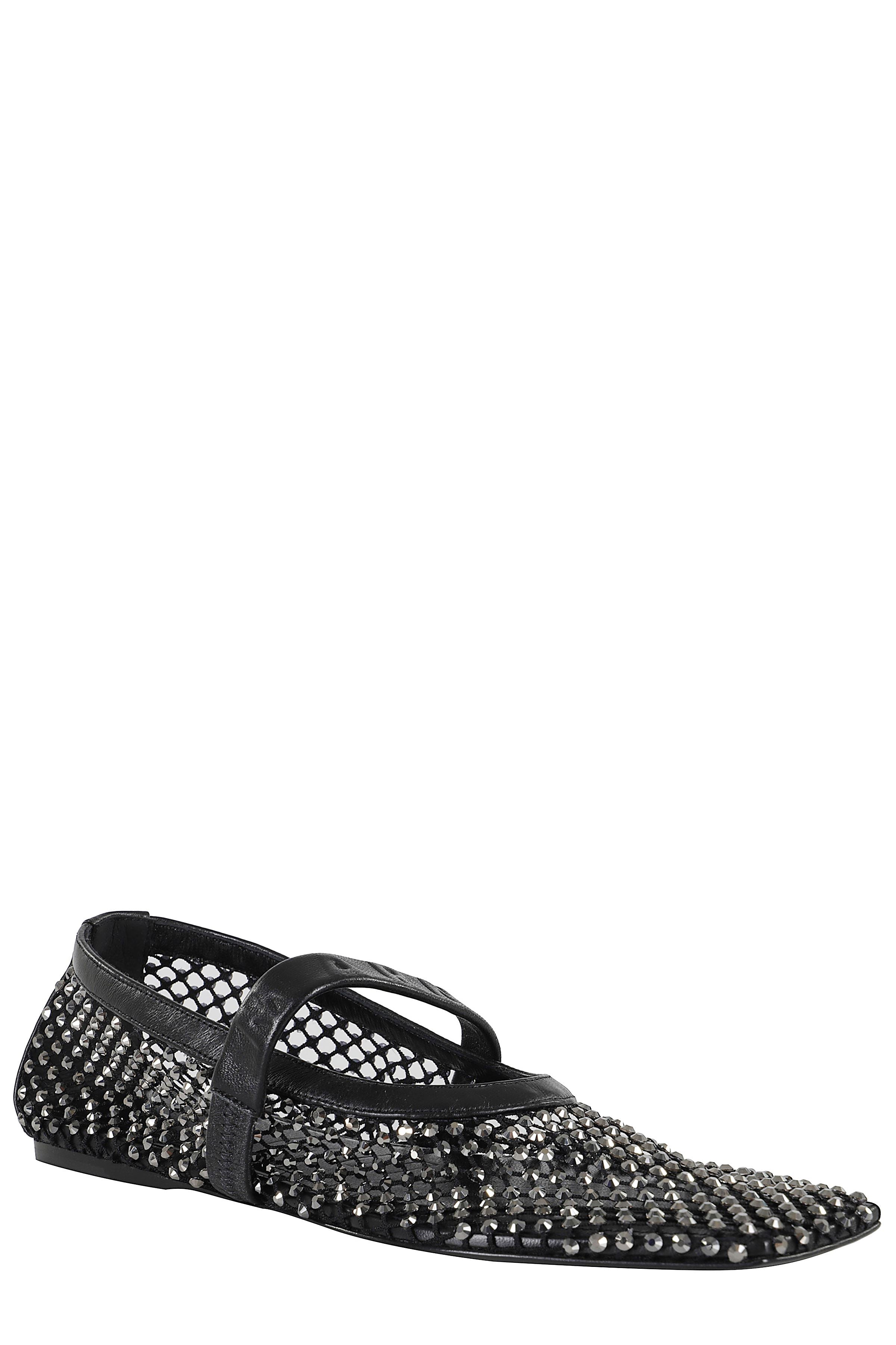 Mary Jane Shoe Black Cotone Elastan Calzature