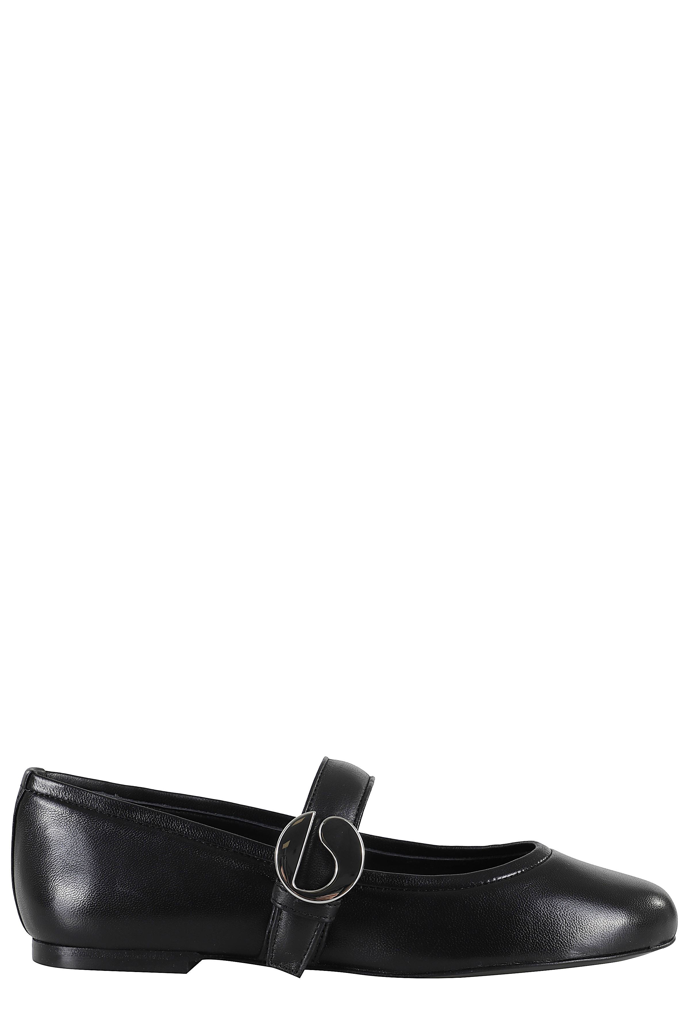 Ballerina Belt Flat Black Leather Calzature