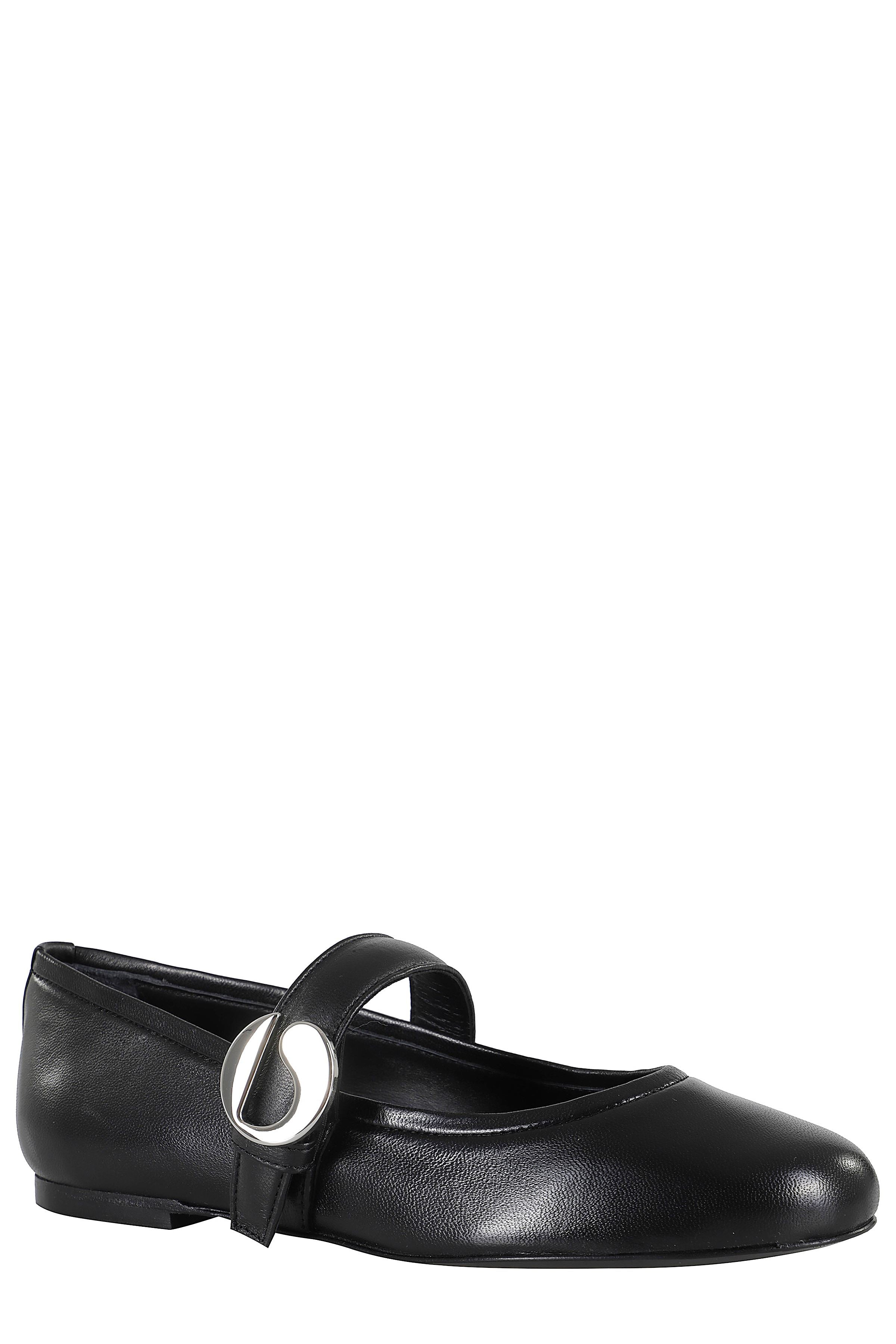 Ballerina Belt Flat Black Leather Calzature
