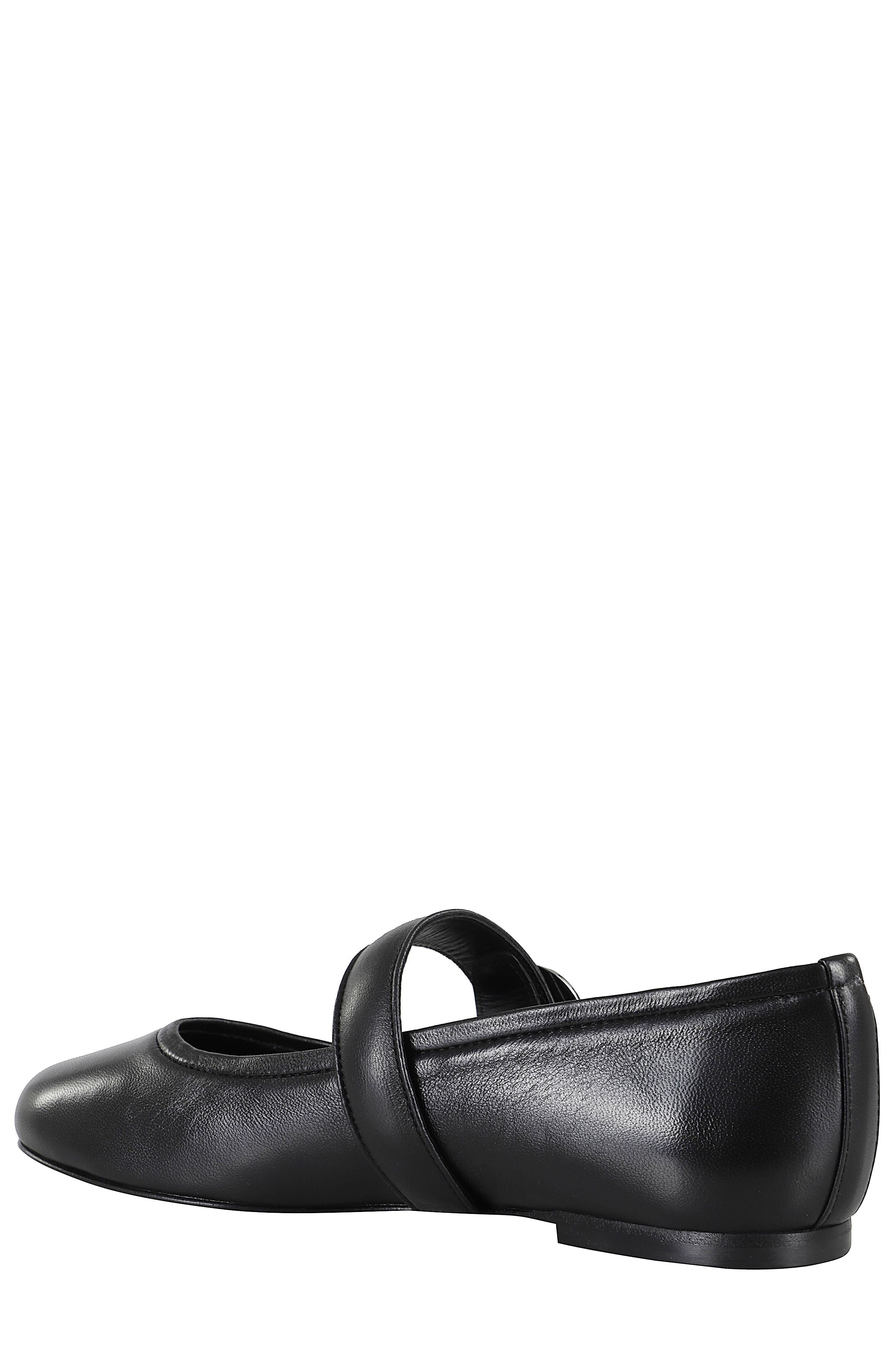 Ballerina Belt Flat Black Leather Calzature