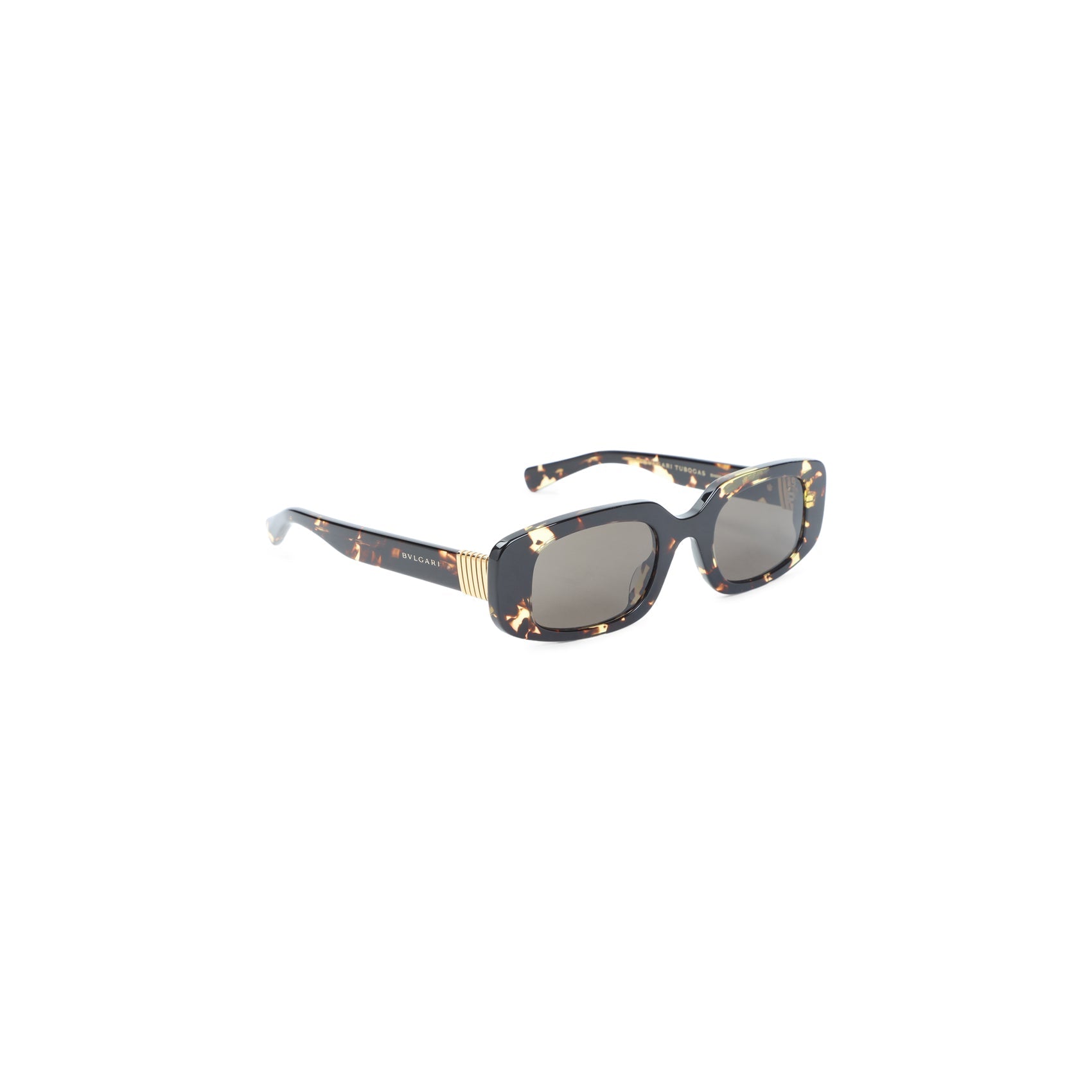 Bulgari Eyewear Tubogas Spotted Havana Sunglasses Acetate