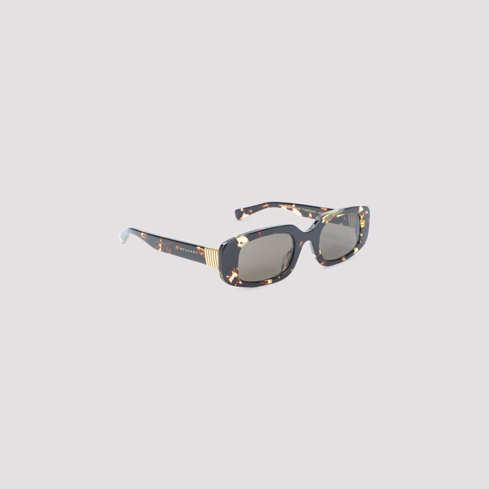 Bulgari Eyewear Tubogas Spotted Havana Sunglasses Acetate