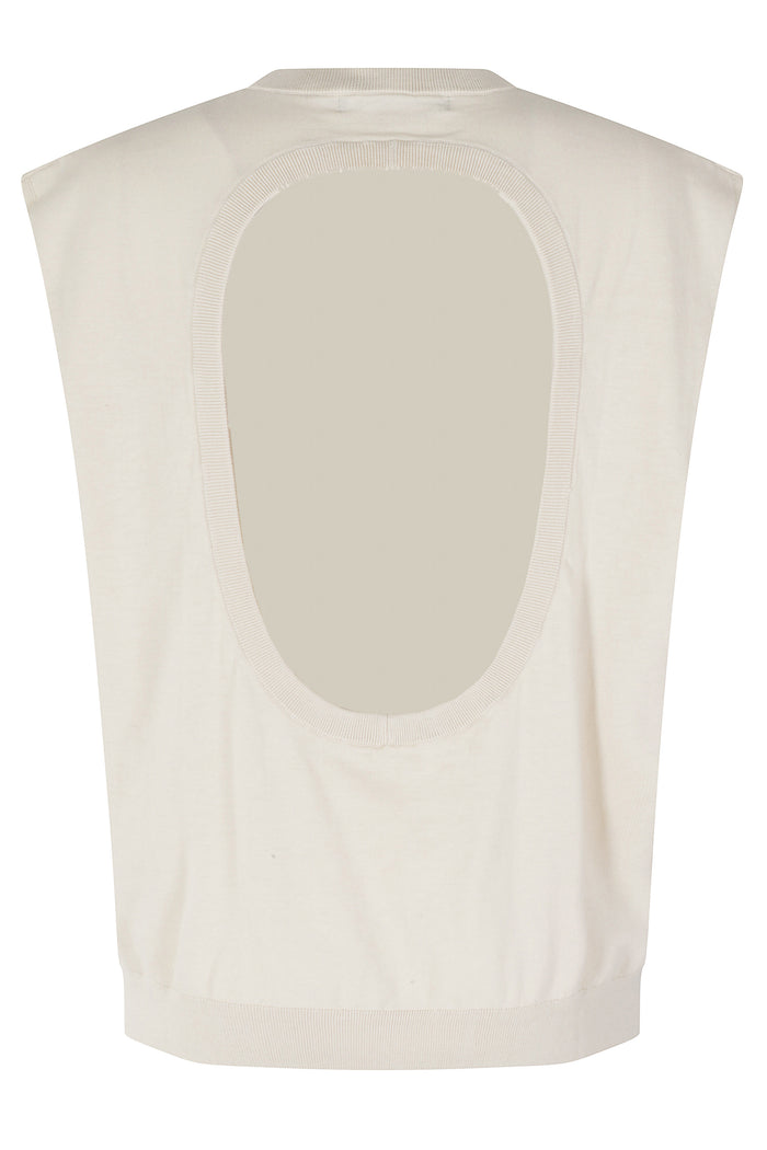 Gabuti Gilet Oblo Nude & Neutrals Cotone Seta