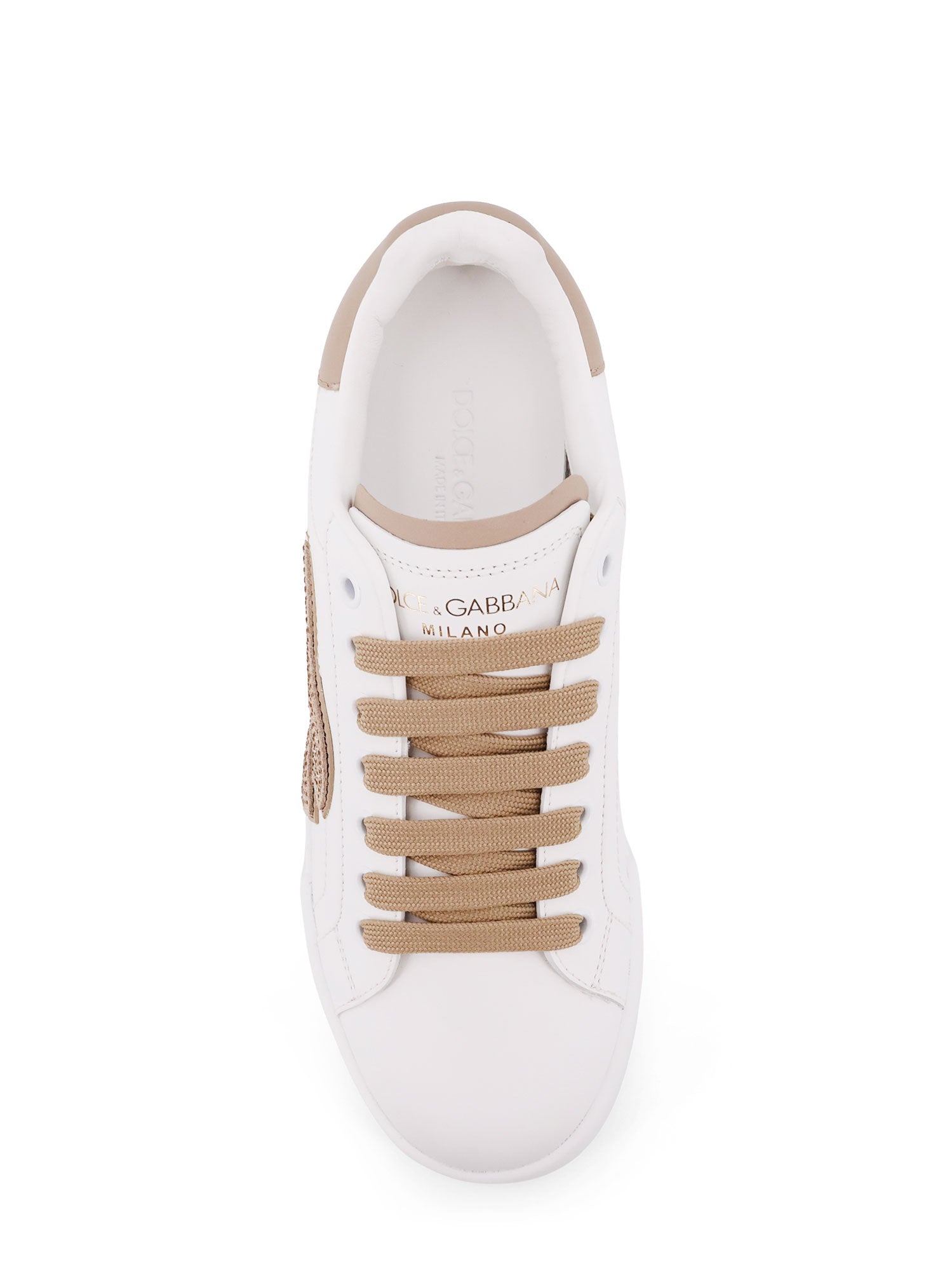 Dolce & Gabbana Sneakers Bianco/taupe Pelle