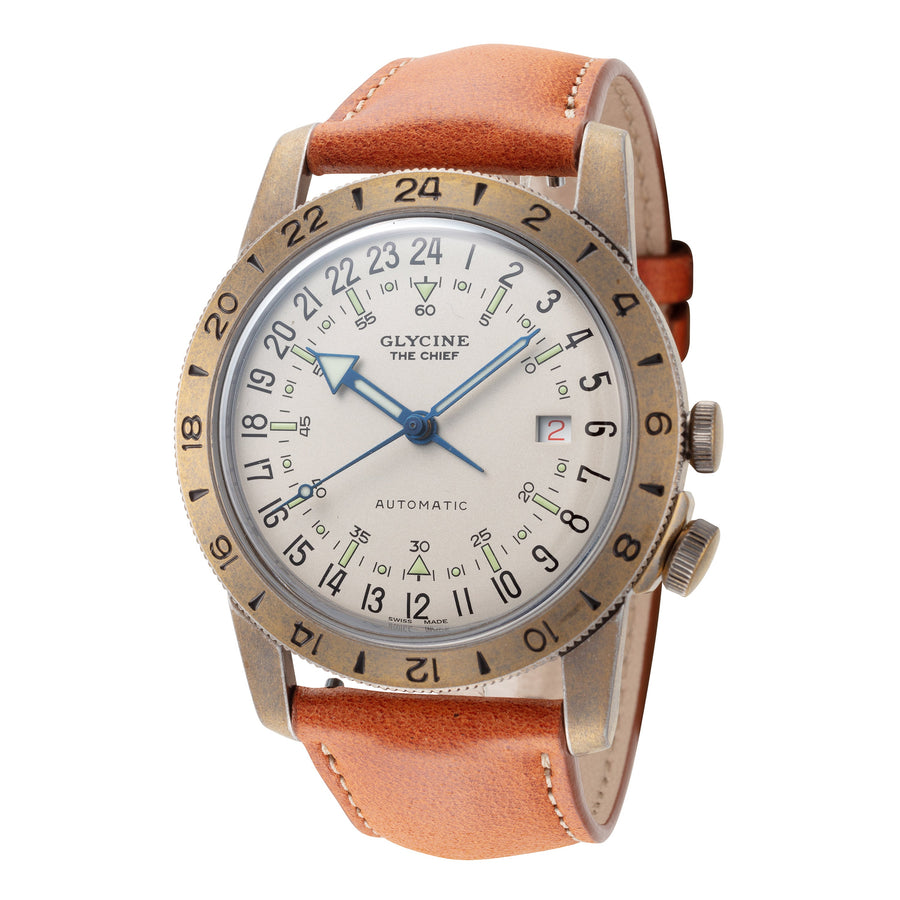 Preloved - Glycine Mens Airman The Chief Purist 40mm Automatic Watch Gl0415 One Color Watches