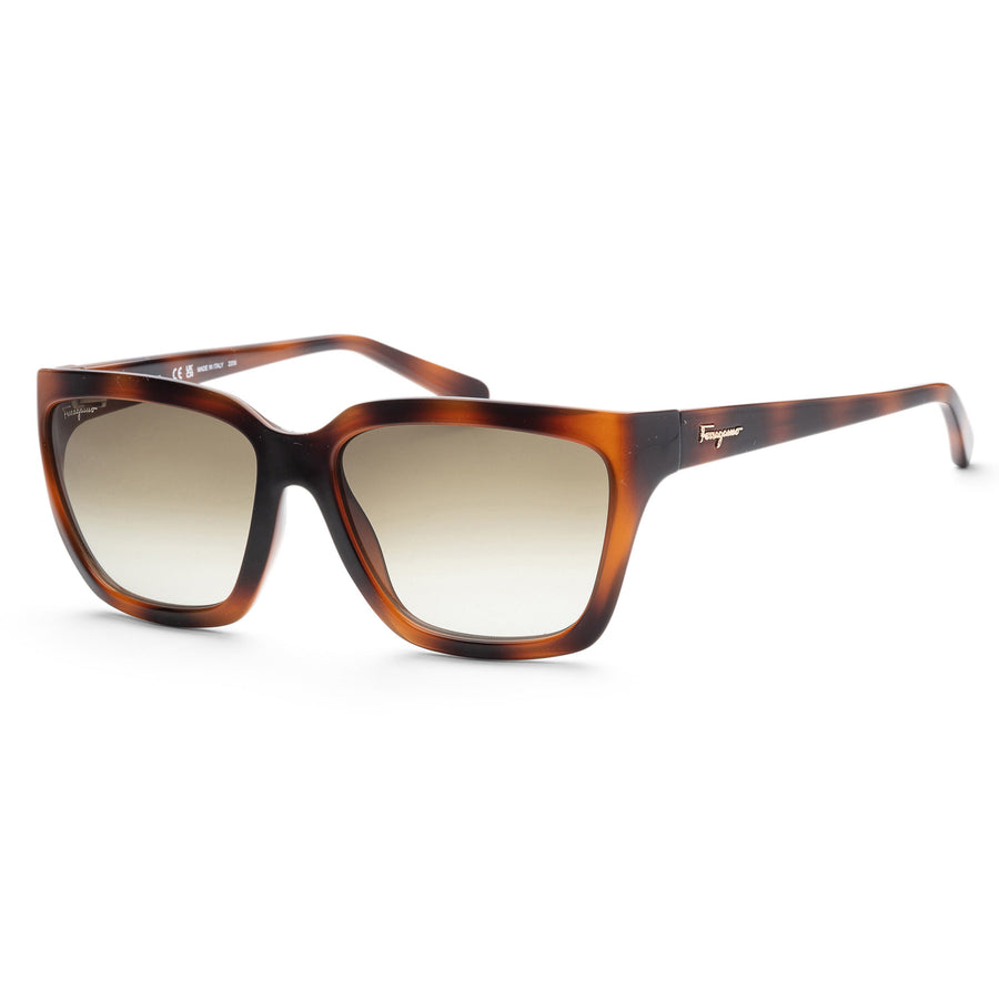 Preloved - Ferragamo Womens 59mm Havana Sunglasses Sf1018s-214 One Color