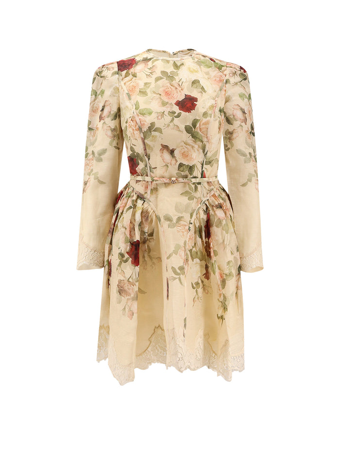 Zimmermann Dresses Cream Cascade Linen Silk