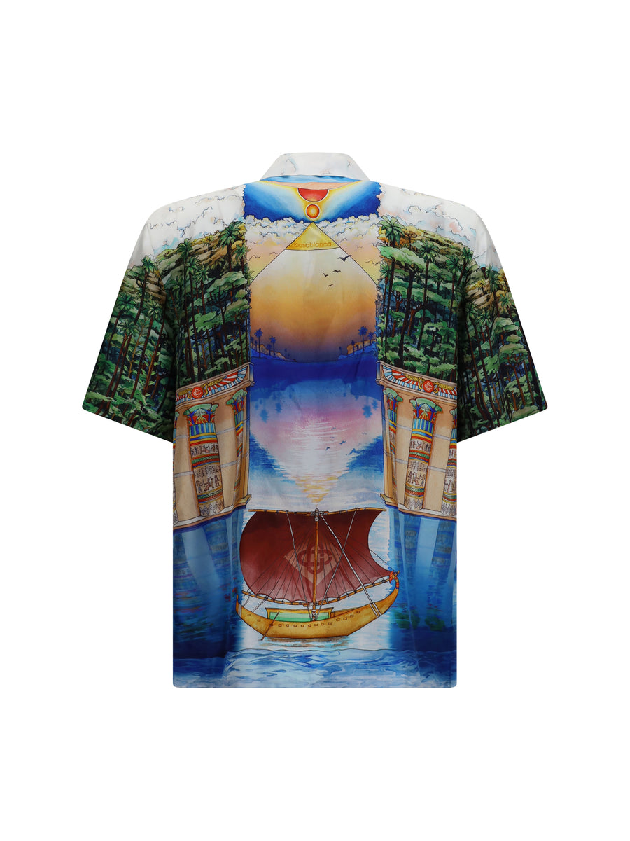 Shirt Trompe Loeil Multicolour Silk