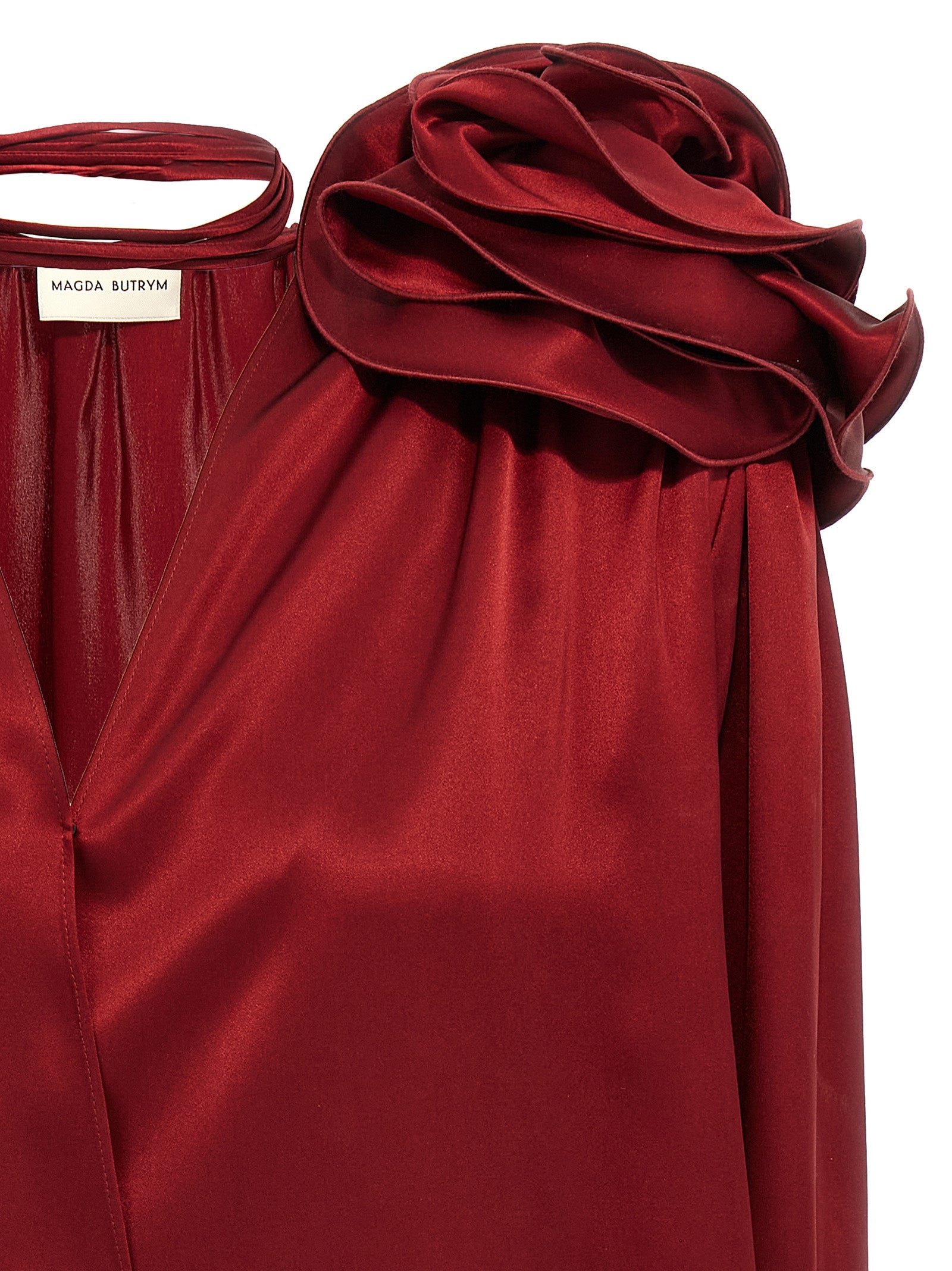 02 blouse Bordeaux Silk Shirt