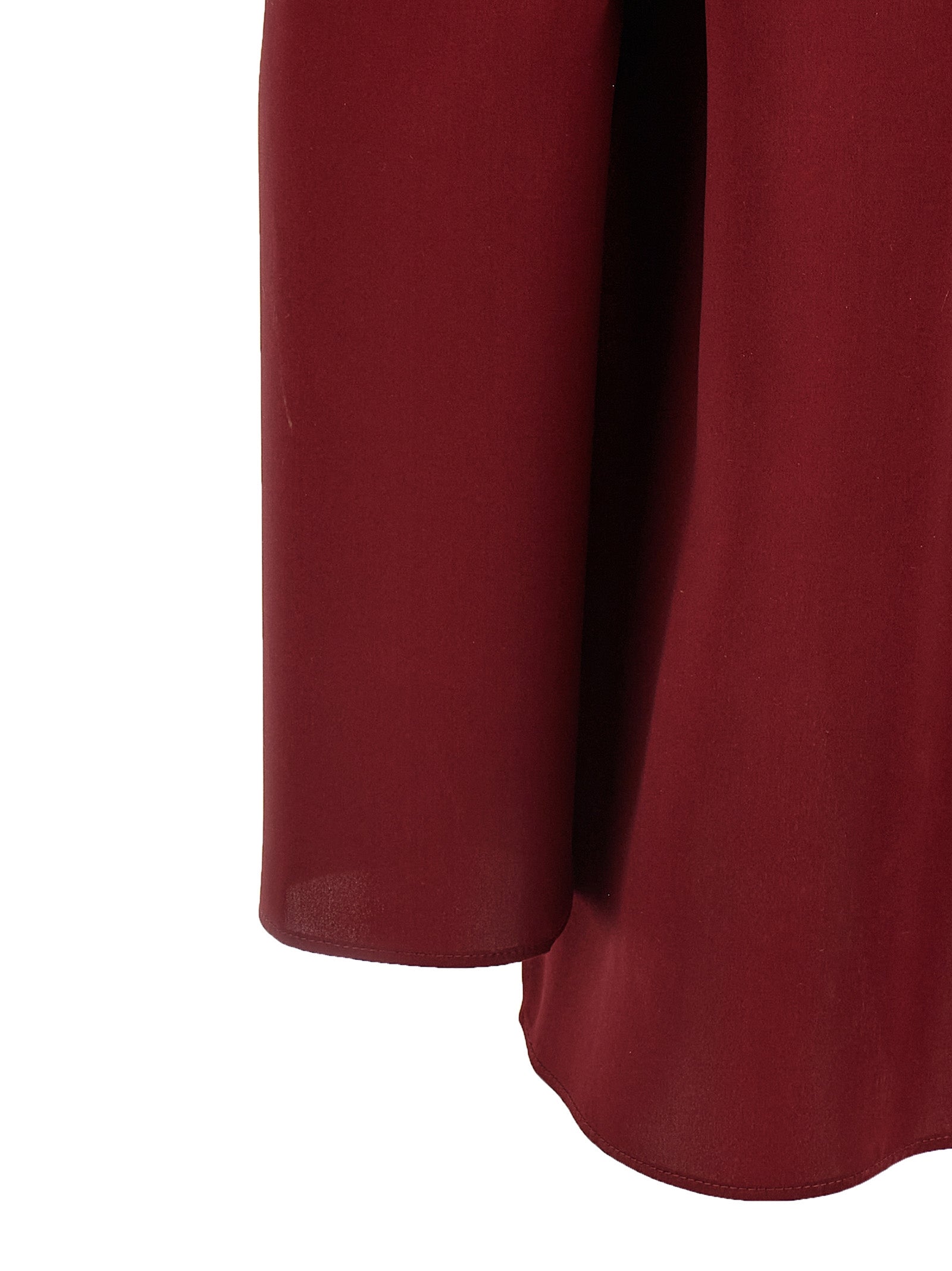 02 blouse Bordeaux Silk Shirt