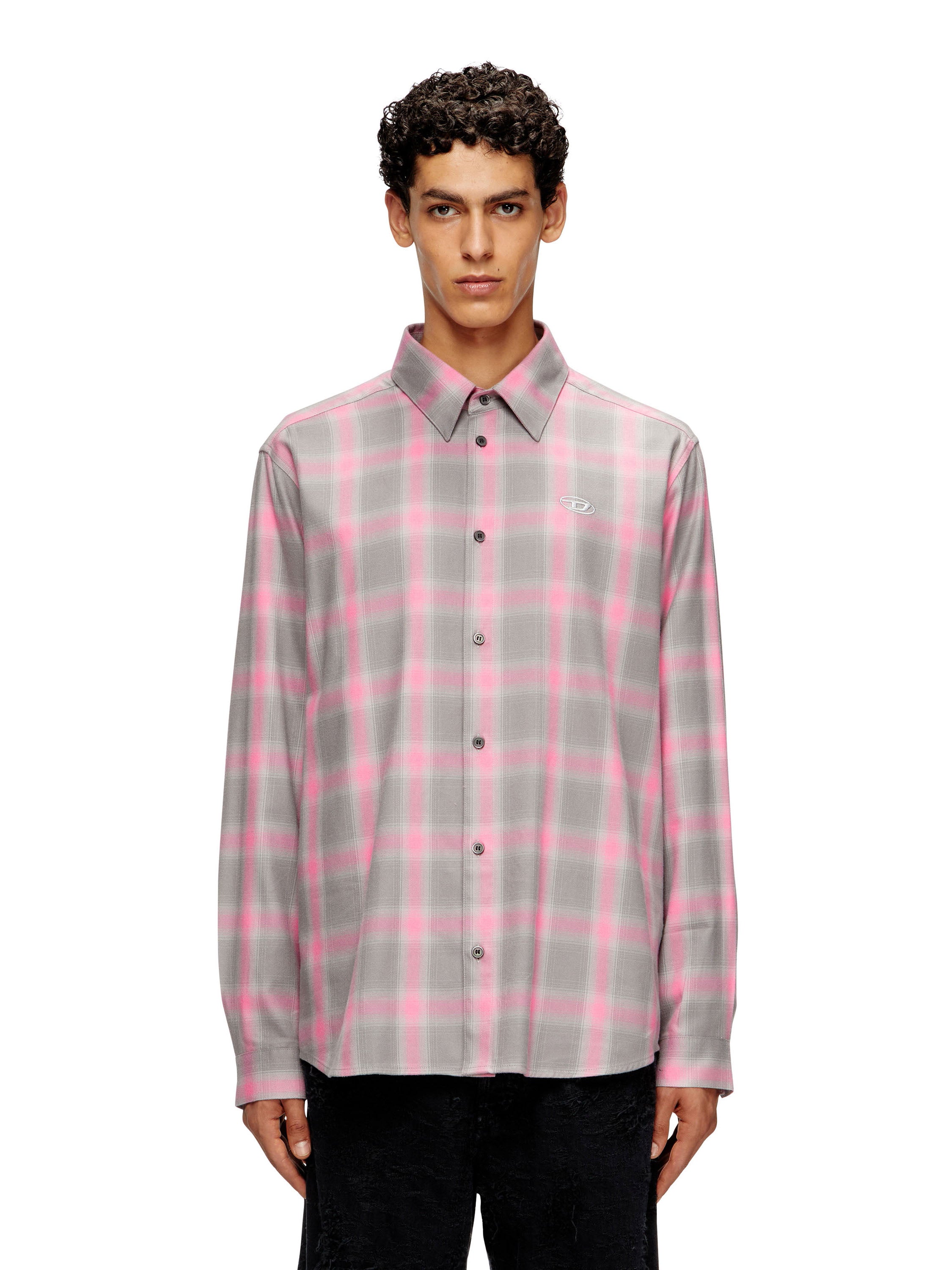 Diesel Shirts Pink Cotone Viscosa