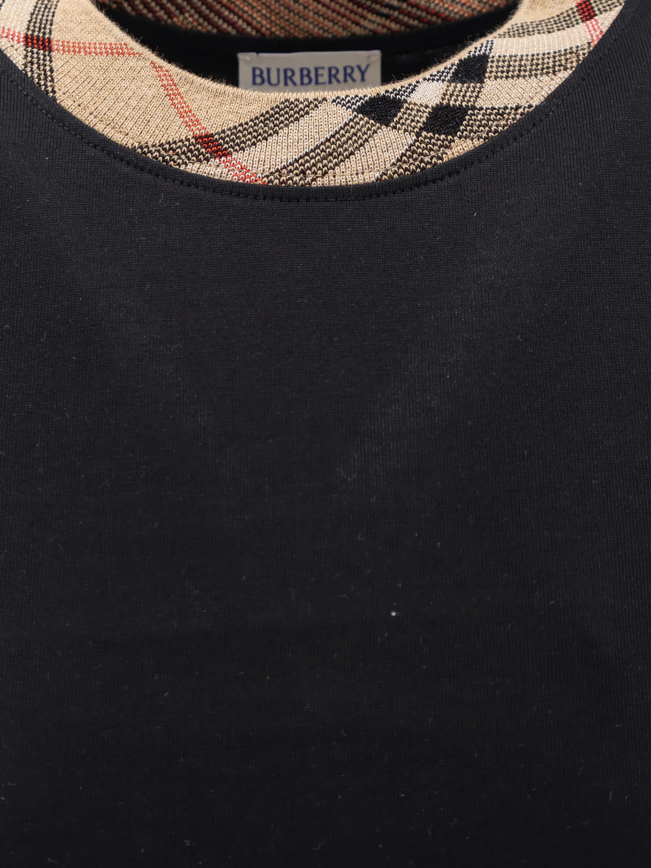 Burberry T-Shirts And Polos Black Cotone