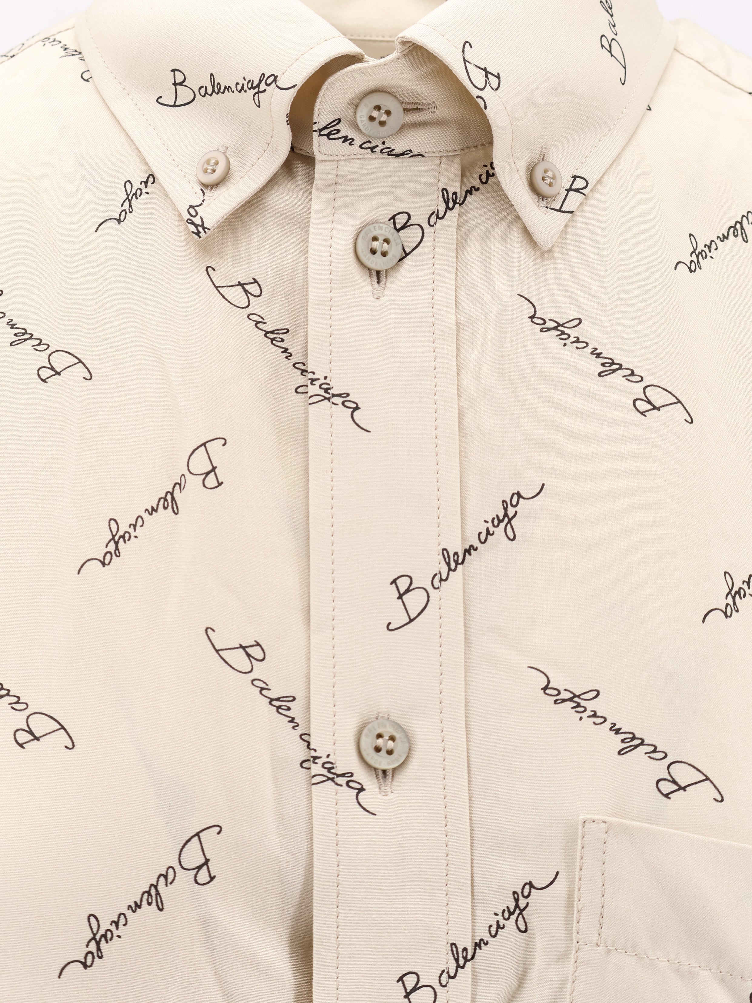 Balenciaga Shirts Beige Viscosa