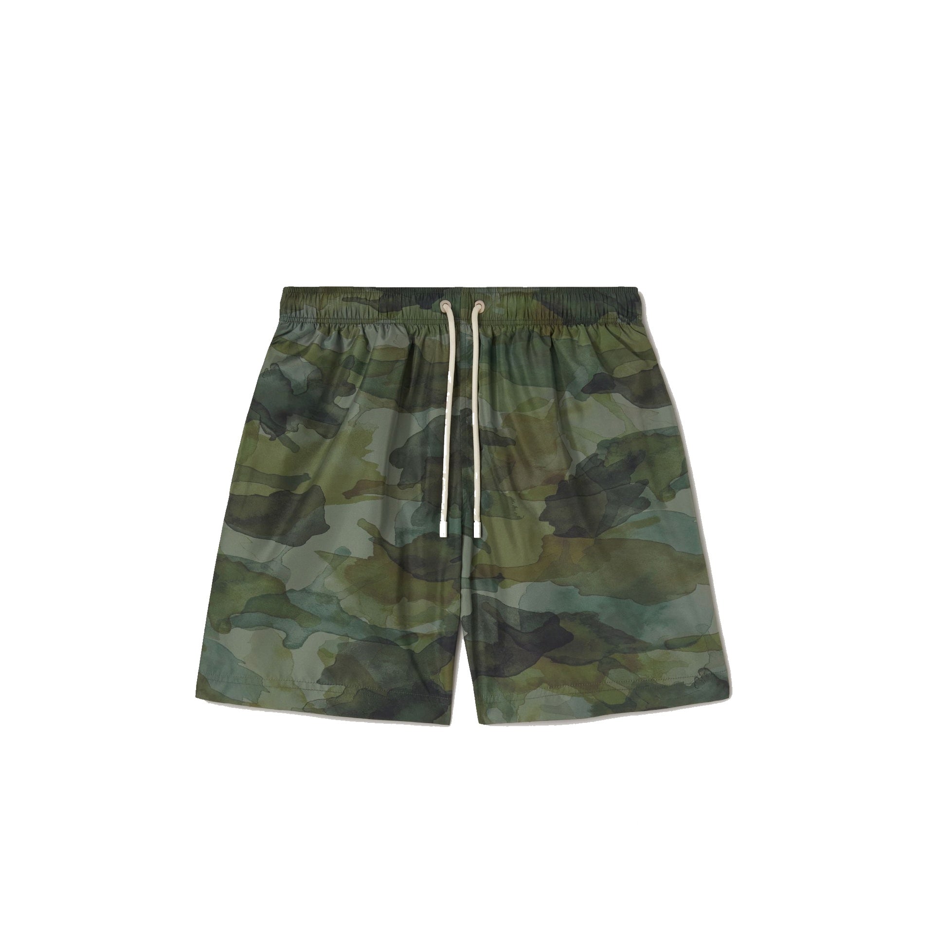 Camouflage Swim Shorts Green Polyester