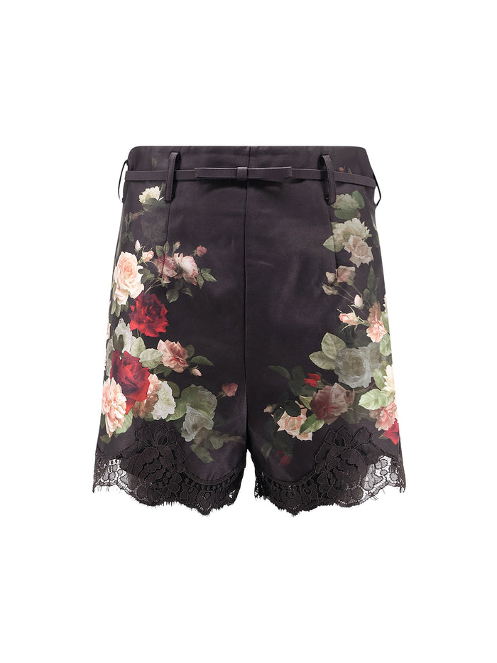 Zimmermann Shorts Black Cascade Silk Cotton