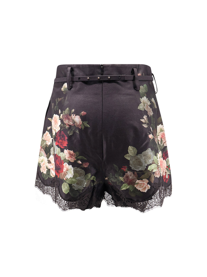Zimmermann Shorts Black Cascade Silk Cotton