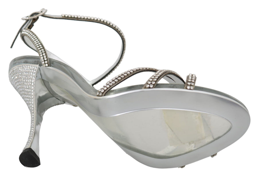 Dolce & Gabbana Leather heel in silver