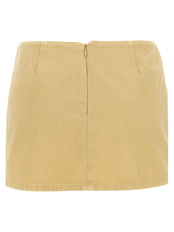 02 skirt Yellow Cotton