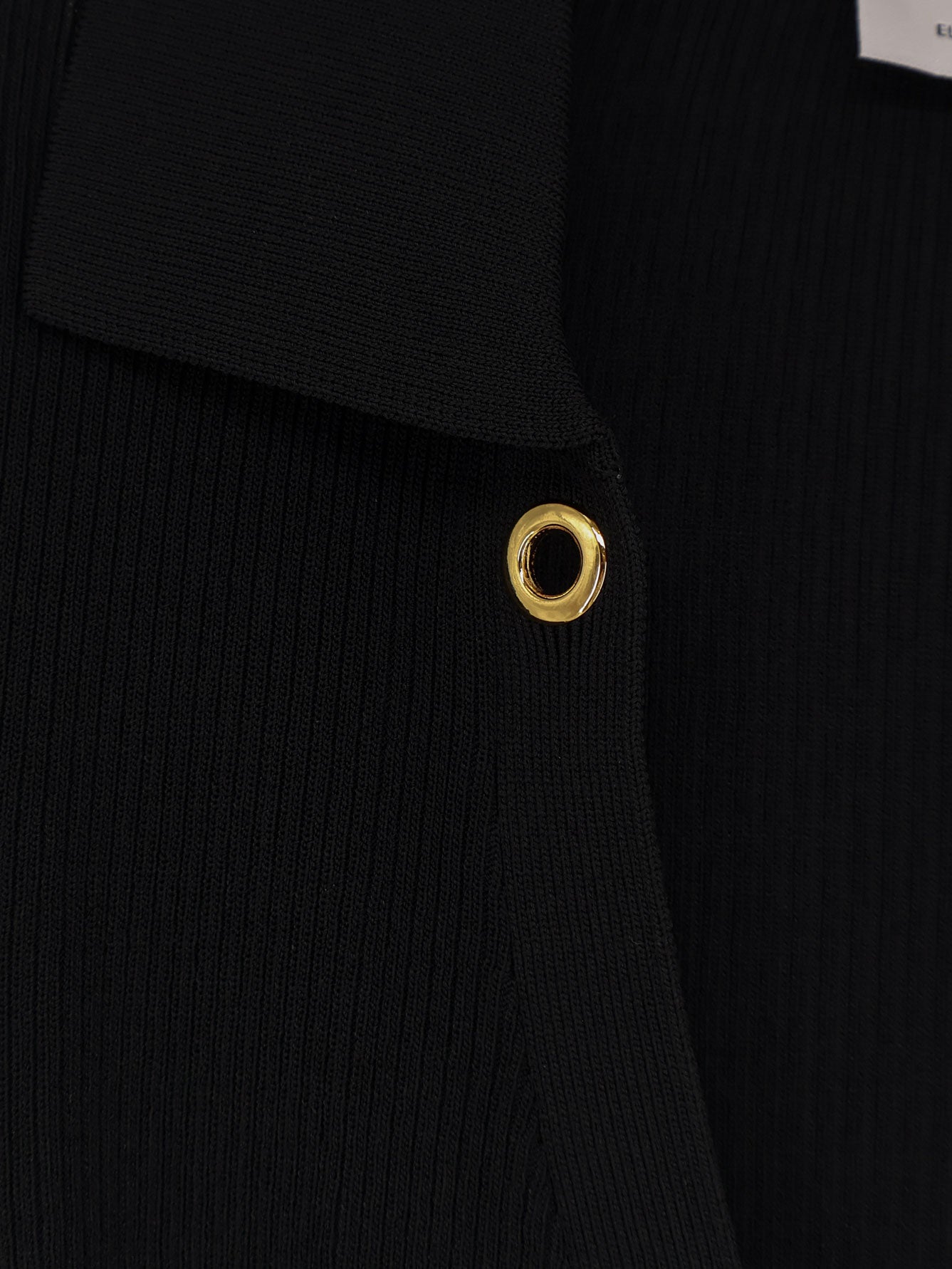 Elisabetta Franchi T-Shirts And Polos Nera Viscosa Poliammide Seta