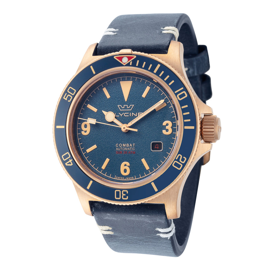 Preloved - Glycine Mens Combat Sub Bronze Vintage 42mm Automatic Watch Gl0421 One Color Watches
