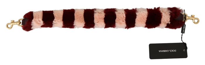Pink Red Lapin Fur Accessory Shoulder Strap Bag