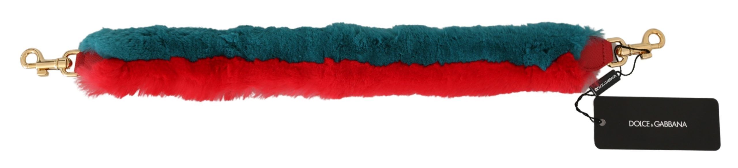 Red Blue Rabbit Fur Leather Shoulder Strap Lapin Bag