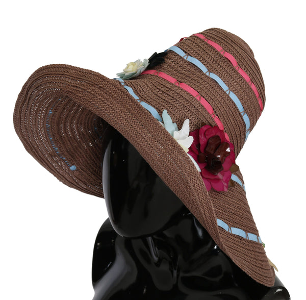 Dolce & Gabbana HAT9063 95% Cellulose sun hat in brown