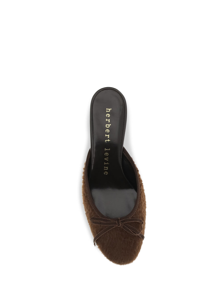 Sandals Fur Dark Brown