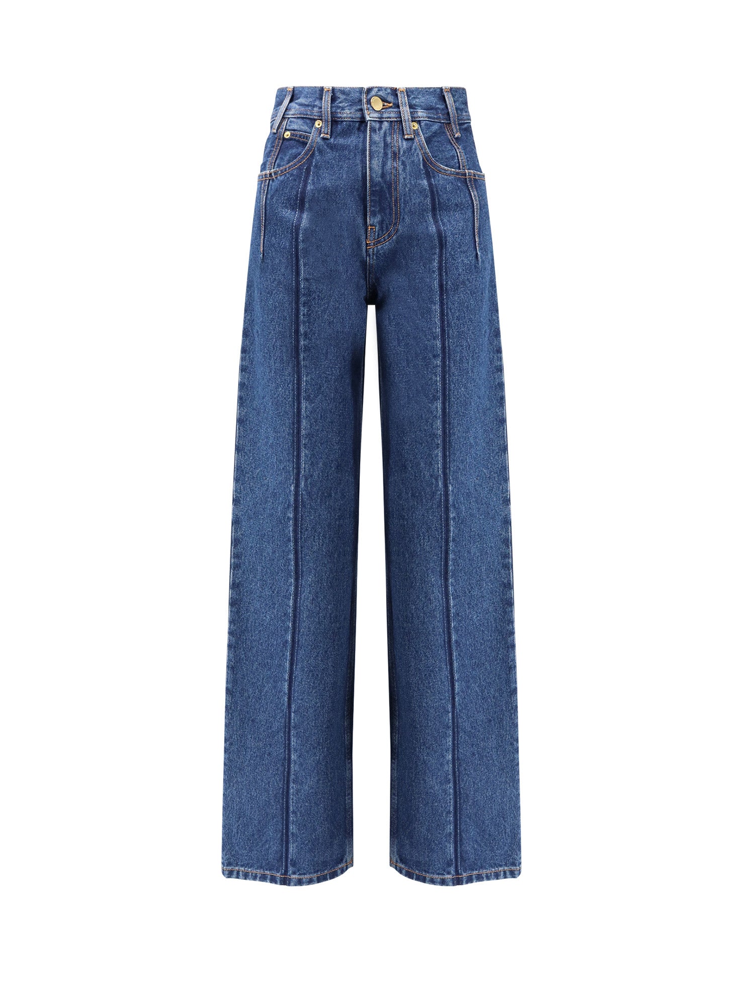 Darkpark Jeans Blue Pleat Wash Cotone