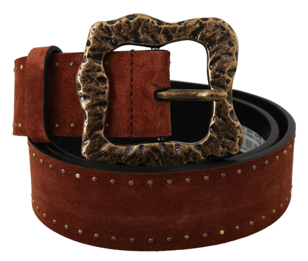 Dolce & Gabbana Leather suede belt in brown