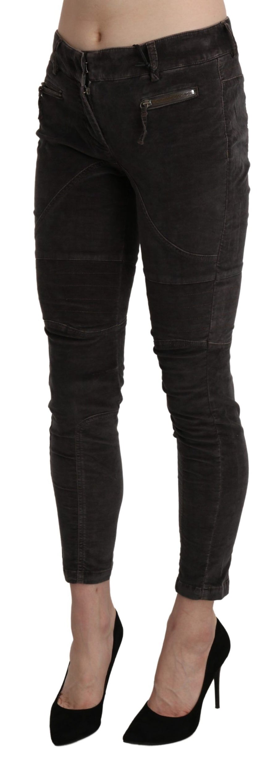 Ermanno Scervino 56% Cotton 42% Viscose 2% Elastane capri pants in black