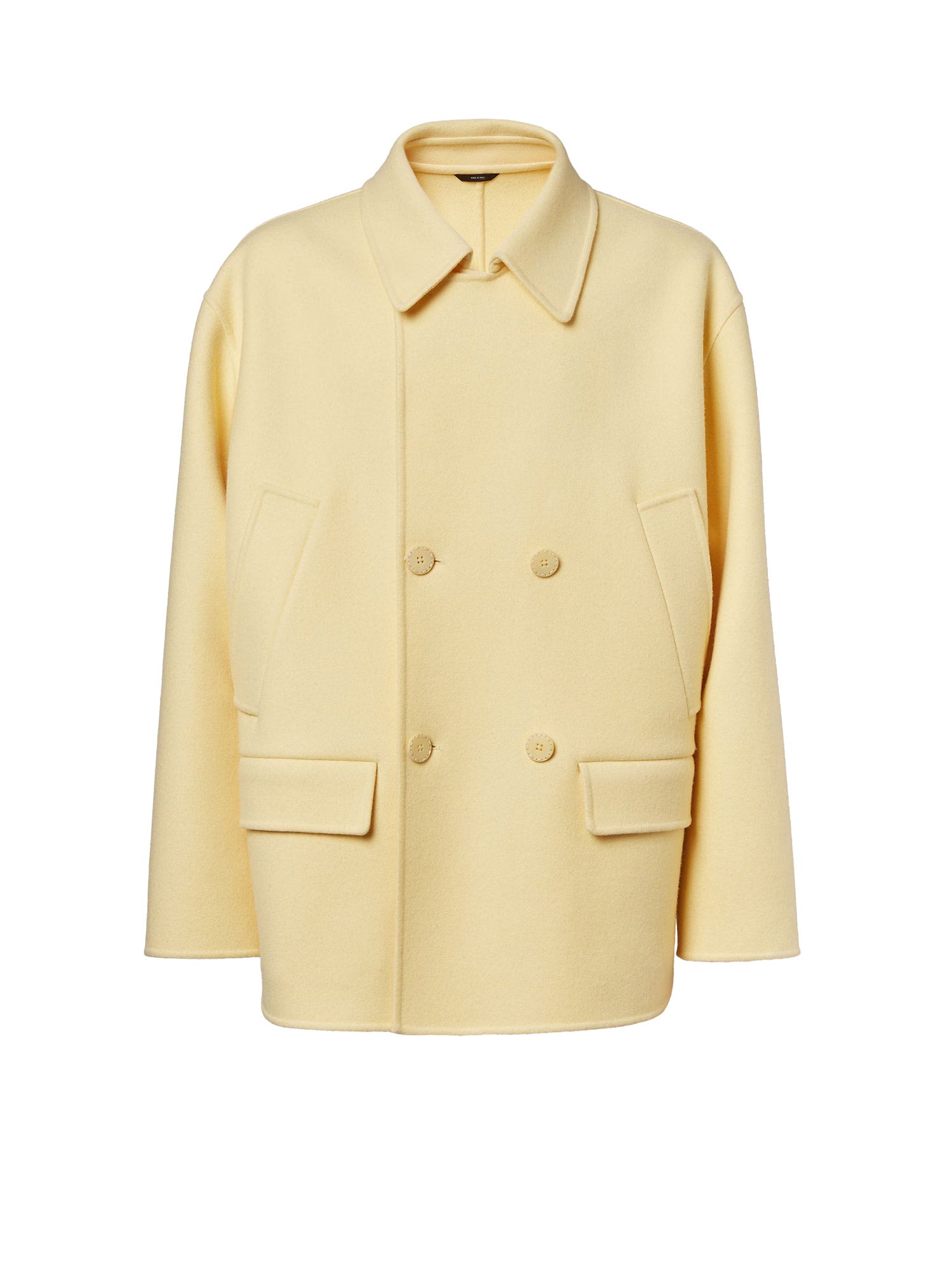 Fendi Coats Beige Lana Vergine