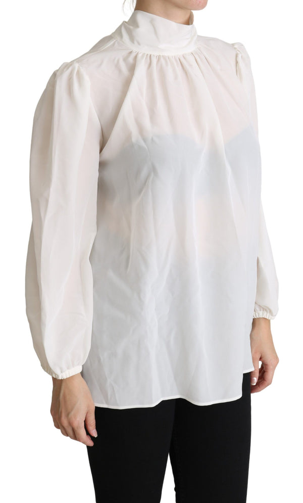 Dolce & Gabbana 100% Silk blouse in white
