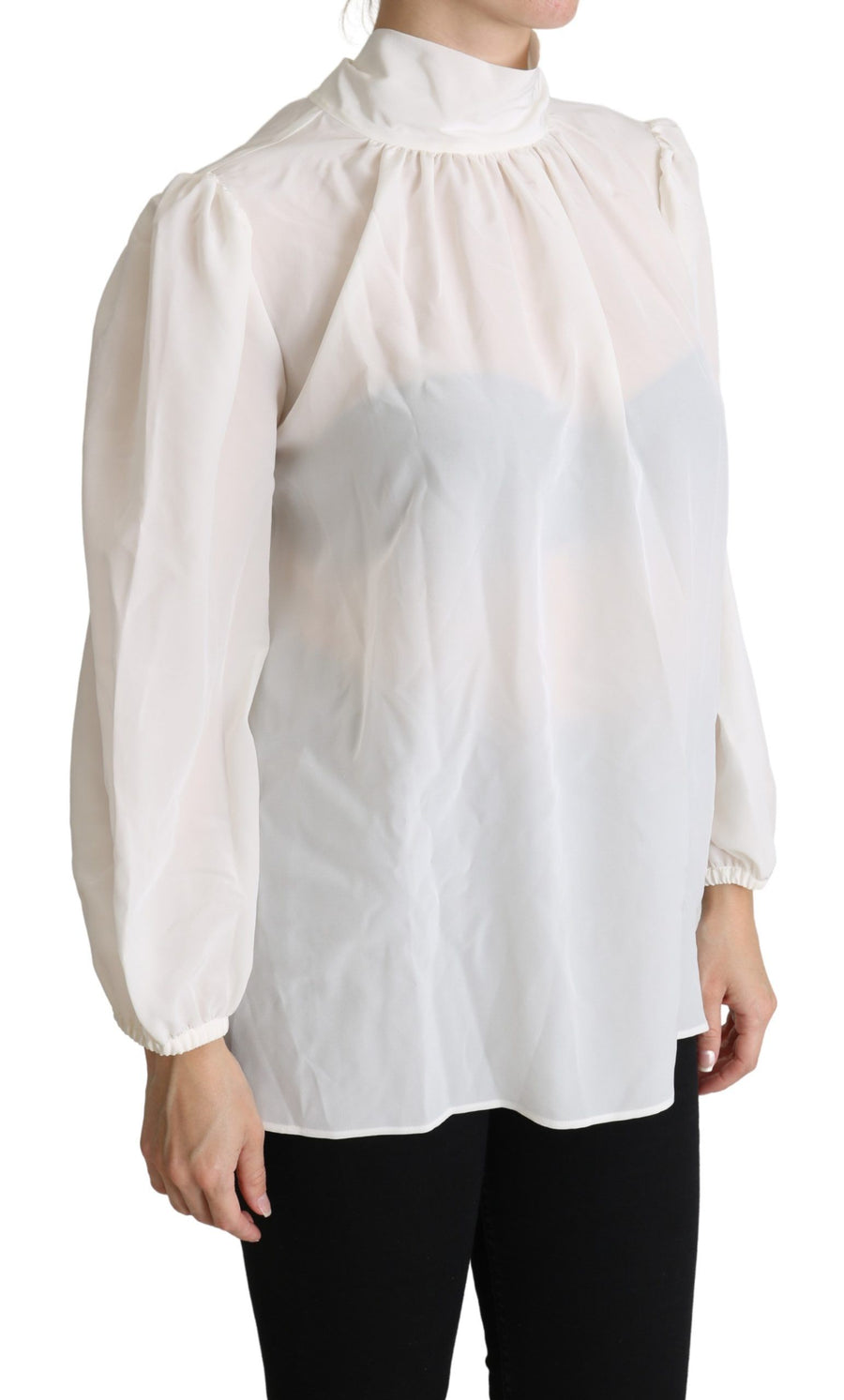 Dolce & Gabbana 100% Silk blouse in white