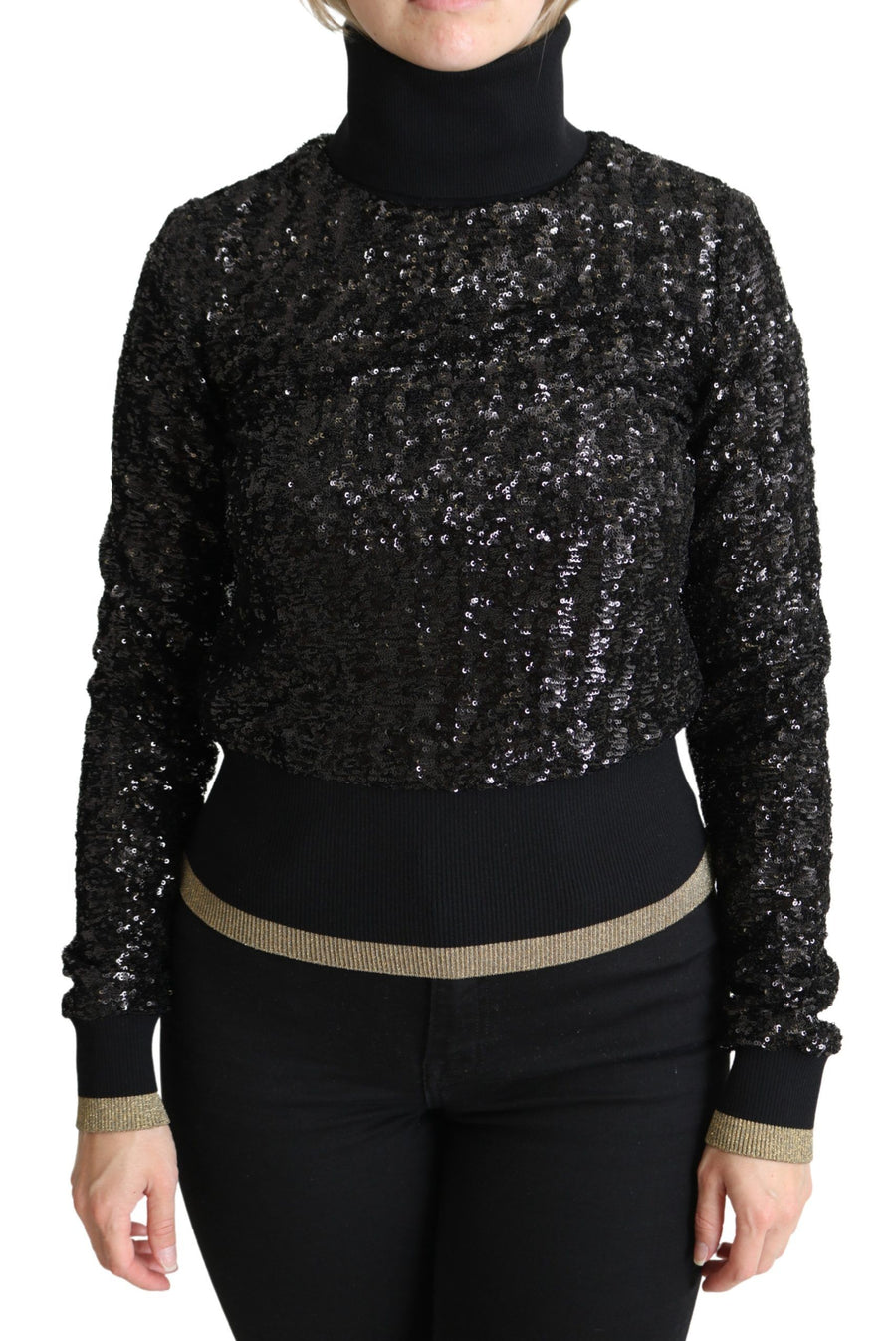 Dolce & Gabbana 100% Polyester sweater in black