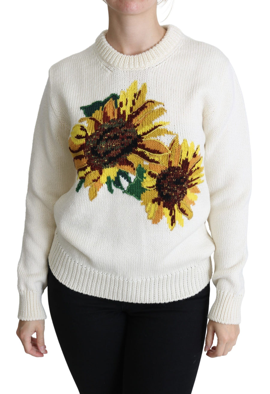 Dolce & Gabbana 90% Wool sweater in white