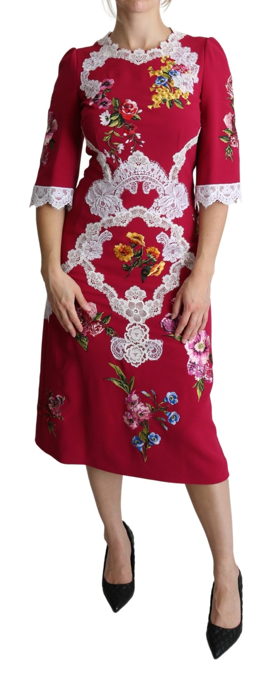 Dolce & Gabbana 51% Rayon dress in red