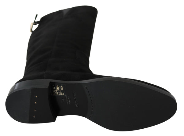 Dolce & Gabbana 100% Lambskin Suede boot in black