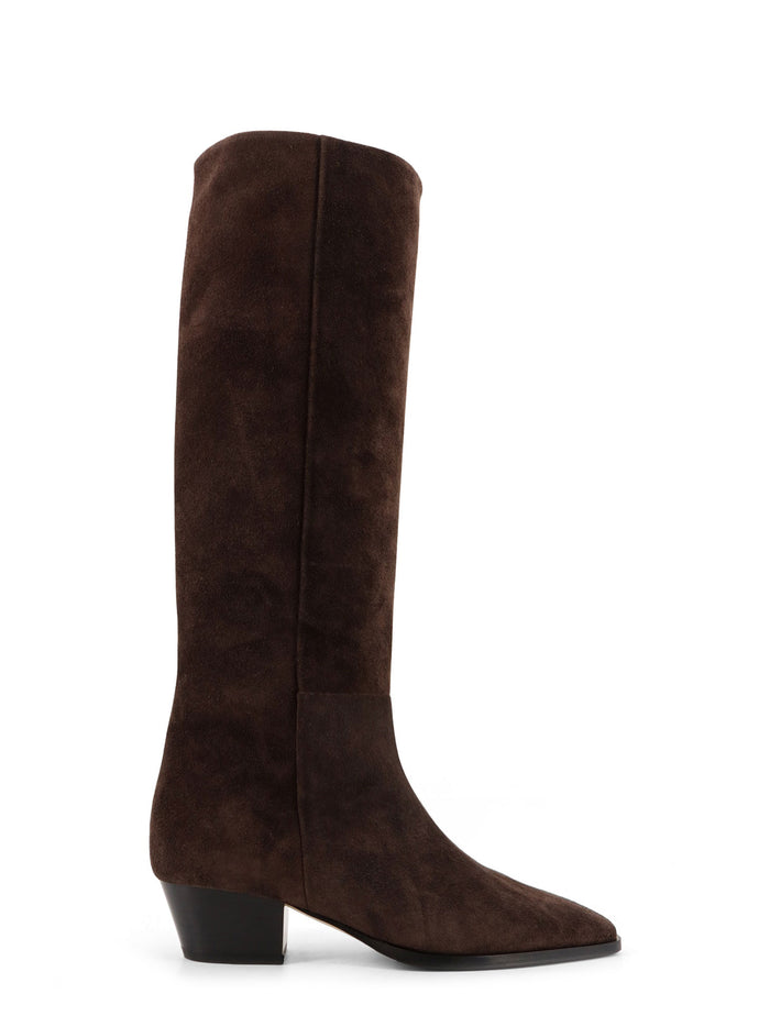 Aeyde Boots Brown Cow Suede Leather